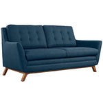 Beguile Upholstered Fabric Loveseat in Azure