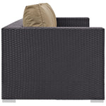 Convene Outdoor Patio Sofa in Espresso Mocha