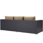 Convene Outdoor Patio Sofa in Espresso Mocha