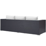 Convene Outdoor Patio Sofa in Espresso White