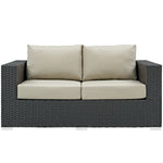 Sojourn Outdoor Patio Sunbrella® Loveseat in Canvas Antique Beige