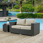 Sojourn Outdoor Patio Sunbrella® Loveseat in Canvas Antique Beige