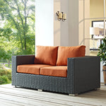 Sojourn Outdoor Patio Sunbrella® Loveseat in Canvas Tuscan