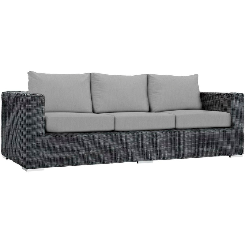 Summon Outdoor Patio Sunbrella® Sofa in Canvas Gray