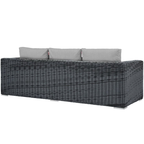 Summon Outdoor Patio Sunbrella® Sofa in Canvas Gray