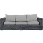 Summon Outdoor Patio Sunbrella® Sofa in Canvas Gray