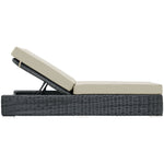 Summon Outdoor Patio Sunbrella® Chaise Lounge in Canvas Antique Beige