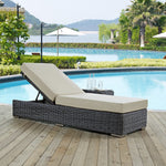 Summon Outdoor Patio Sunbrella® Chaise Lounge in Canvas Antique Beige
