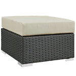 Sojourn 5 Piece Outdoor Patio Sunbrella® Sectional Set in Canvas Antique Beige