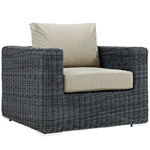 Summon 7 Piece Outdoor Patio Sunbrella® Sectional Set in Canvas Antique Beige