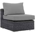 Summon 7 Piece Outdoor Patio Sunbrella® Sectional Set in Canvas Gray