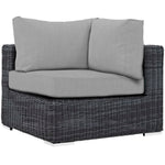 Summon 7 Piece Outdoor Patio Sunbrella® Sectional Set in Canvas Gray