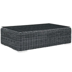 Summon 7 Piece Outdoor Patio Sunbrella® Sectional Set in Canvas Navy