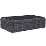Summon 7 Piece Outdoor Patio Sunbrella® Sectional Set in Canvas Red