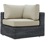 Summon 7 Piece Outdoor Patio Sunbrella® Sectional Set in Canvas Antique Beige