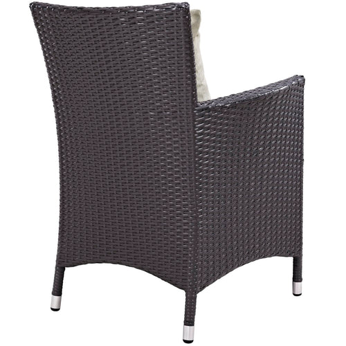 Convene Dining Outdoor Patio Armchair in Espresso Beige