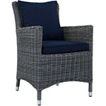 Summon Dining Outdoor Patio Sunbrella® Armchair in Canvas Navy