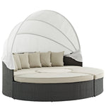 Sojourn Outdoor Patio Sunbrella® Daybed in Antique Canvas Beige
