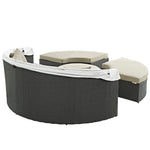 Sojourn Outdoor Patio Sunbrella® Daybed in Antique Canvas Beige