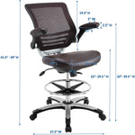 Edge Drafting Chair in Brown