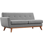 Engage Right-Facing Upholstered Fabric Sectional Sofa in Expectation Gray