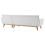 Engage Right-Facing Upholstered Fabric Sectional Sofa in White