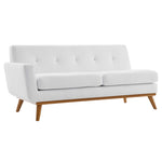 Engage Right-Facing Upholstered Fabric Sectional Sofa in White