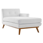 Engage Right-Facing Upholstered Fabric Sectional Sofa in White