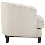 Coast Upholstered Fabric Armchair in Beige