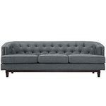 Coast Upholstered Fabric Sofa in Gray