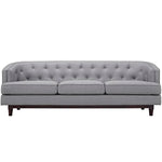 Coast Upholstered Fabric Sofa in Light Gray