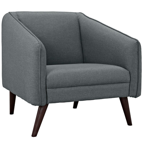 Slide Upholstered Fabric Armchair in Gray
