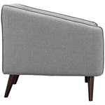 Slide Upholstered Fabric Armchair in LightGray