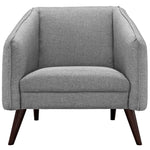 Slide Upholstered Fabric Armchair in LightGray