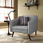 Slide Upholstered Fabric Armchair in LightGray