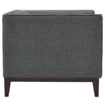 Serve Upholstered Fabric Armchair in Gray