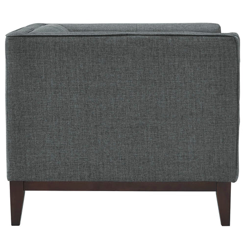 Serve Upholstered Fabric Armchair in Gray