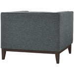Serve Upholstered Fabric Armchair in Gray
