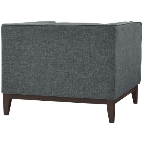 Serve Upholstered Fabric Armchair in Gray