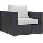 Convene 7 Piece Outdoor Patio Sectional Set in Espresso White