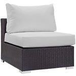 Convene 7 Piece Outdoor Patio Sectional Set in Espresso White
