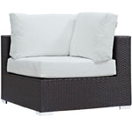 Convene 7 Piece Outdoor Patio Sectional Set in Espresso White