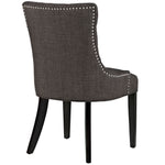 Regent Tufted Fabric Dining Chair in Brown
