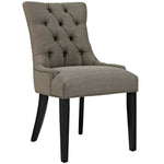 Regent Tufted Fabric Dining Chair in Granite