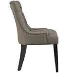 Regent Tufted Fabric Dining Chair in Granite