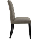Duchess Button Tufted Fabric Dining Chair in Granite