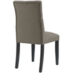 Duchess Button Tufted Fabric Dining Chair in Granite