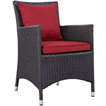 Convene 11 Piece Outdoor Patio Dining Set in Espresso Red