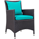 Convene 11 Piece Outdoor Patio Dining Set in Espresso Turquoise