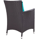 Convene 11 Piece Outdoor Patio Dining Set in Espresso Turquoise